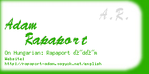adam rapaport business card
